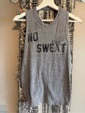 Free People Gray 'No Sweat' Tank Top